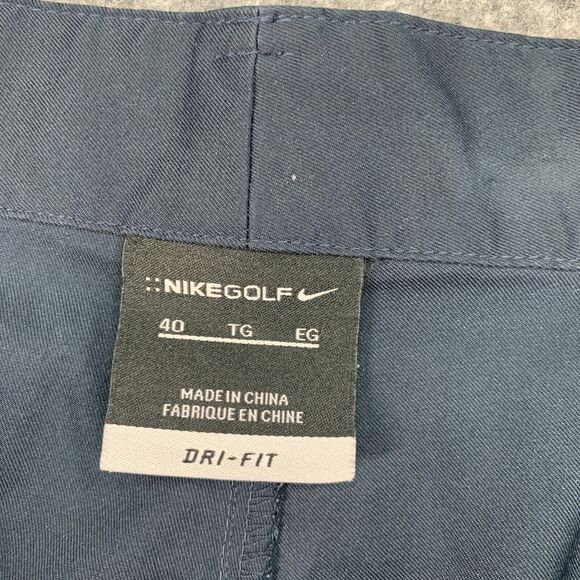 Nike Golf Short Mens 40 Navy Tech Chino Flat Front Dri Fit Stretch Moisture Wick - Picture 6 of 15